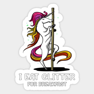 Unicorn I Eat Glitter For Breakfast Sticker